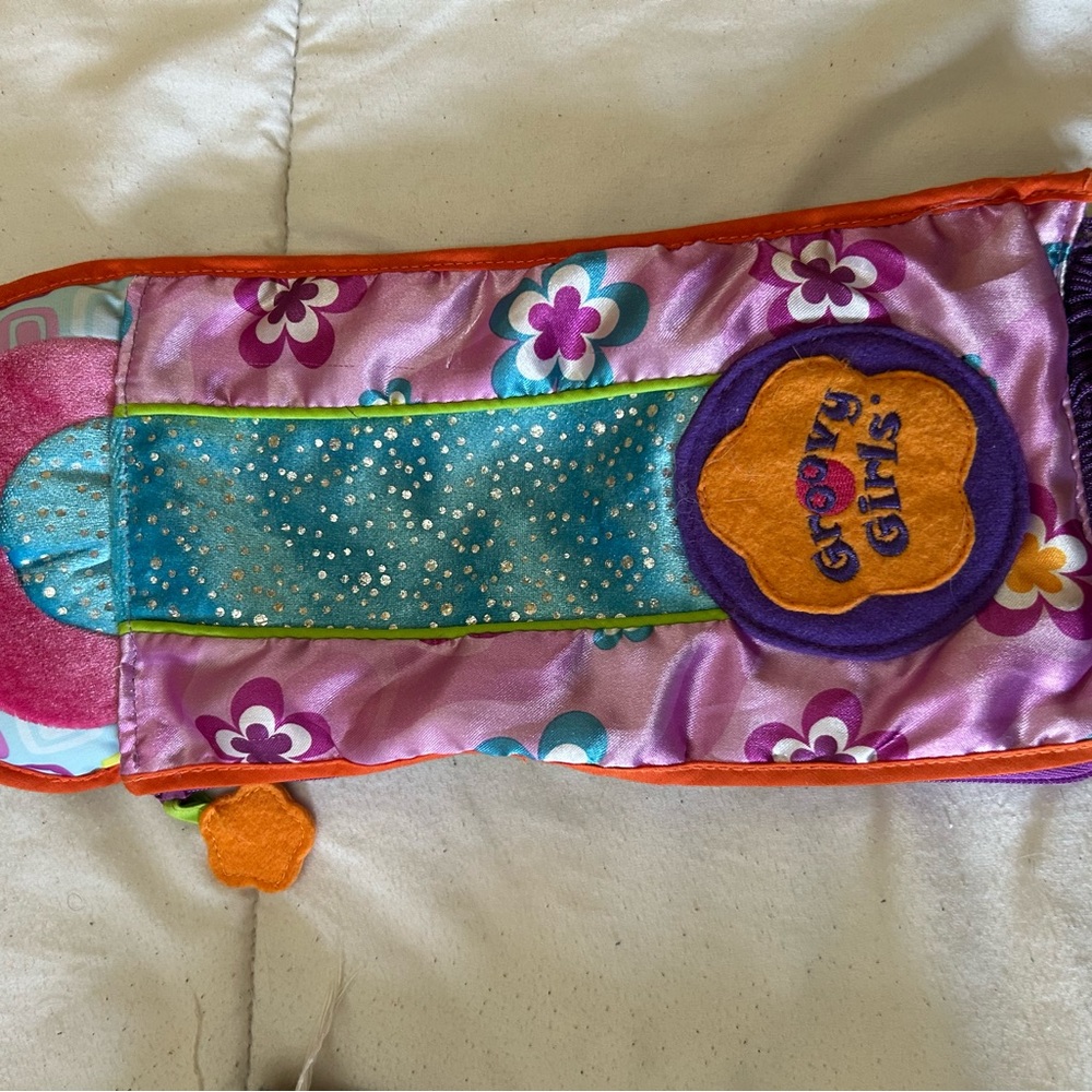 Retired Colorful Groovy Girls Floral Pouch
